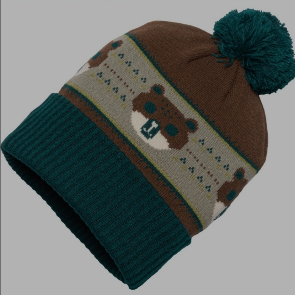 NWT Igloos kids BEAR Knit Hat Winter cap OS YOUTH